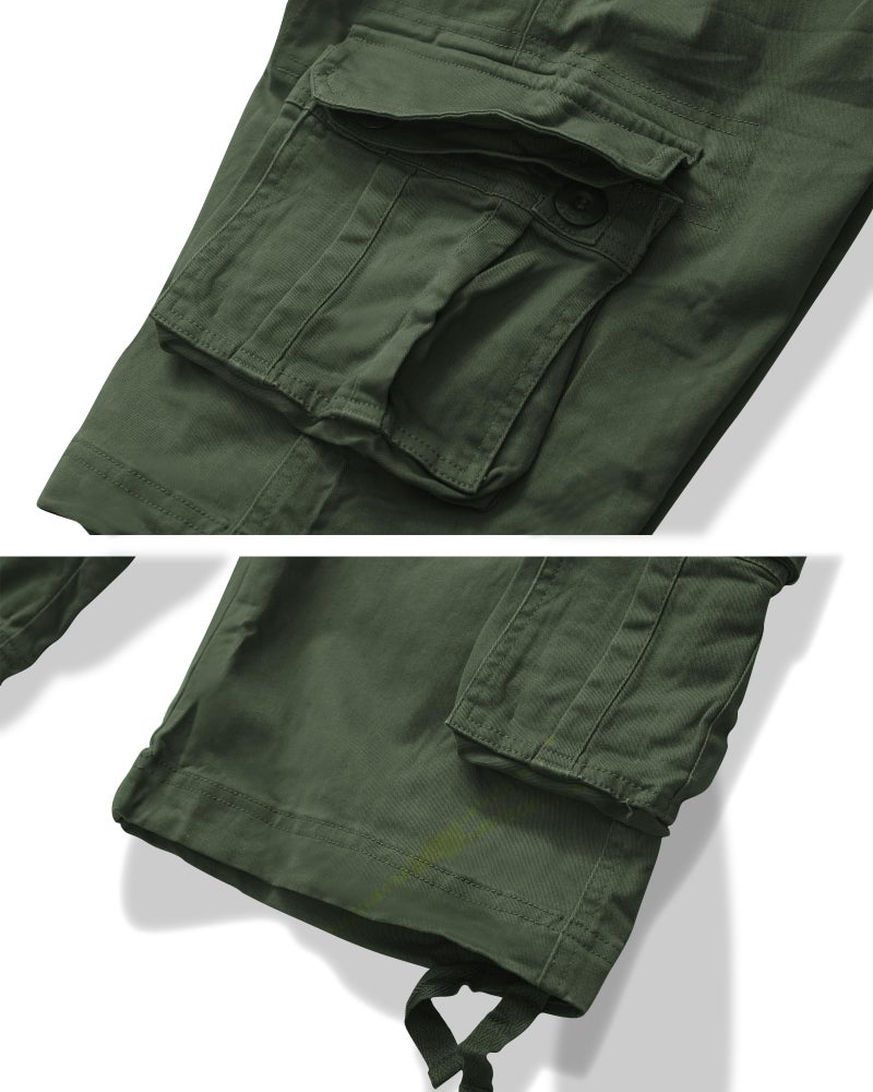 AKARMY Men's Camo Cargo Shorts Outdoor Multi-Pocket Cotton Casual Shorts with No Belt 8062# Army Green 36 - Image 5